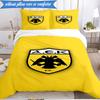 3PCS Aek Football Crest Bedding Set 2D Printing (Includes 1 Duvet Cover + 2 Pillowcases Coreless), Bedroom decor,Fan Gift
