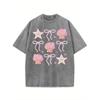 European Sizes Men's T-Shirt - Oversized Retro Streetwear Tee Suitable for Summer, Loose Fit Crew Neck Short Sleeve Casual Wear
