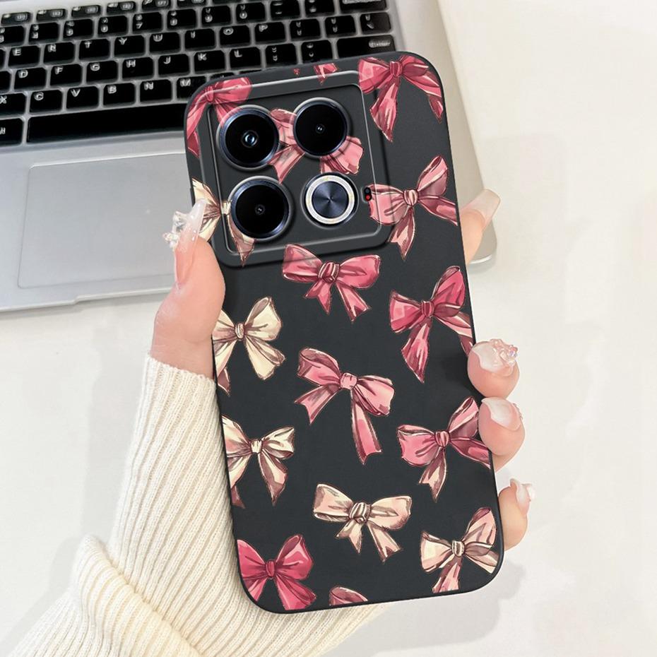 Beautiful Floral Phone Case For Infinix Note 40 4G / Note40 Pro / Note 40 Pro+ (40 Pro Plus) Soft Silicone Cover Bumpers
