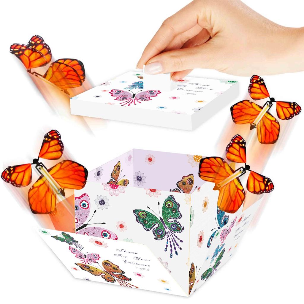 Flying Butterfly Explosion Gift Box Surprise Butterfly Box Christmas Greeting Cake Box Festival Gift Box