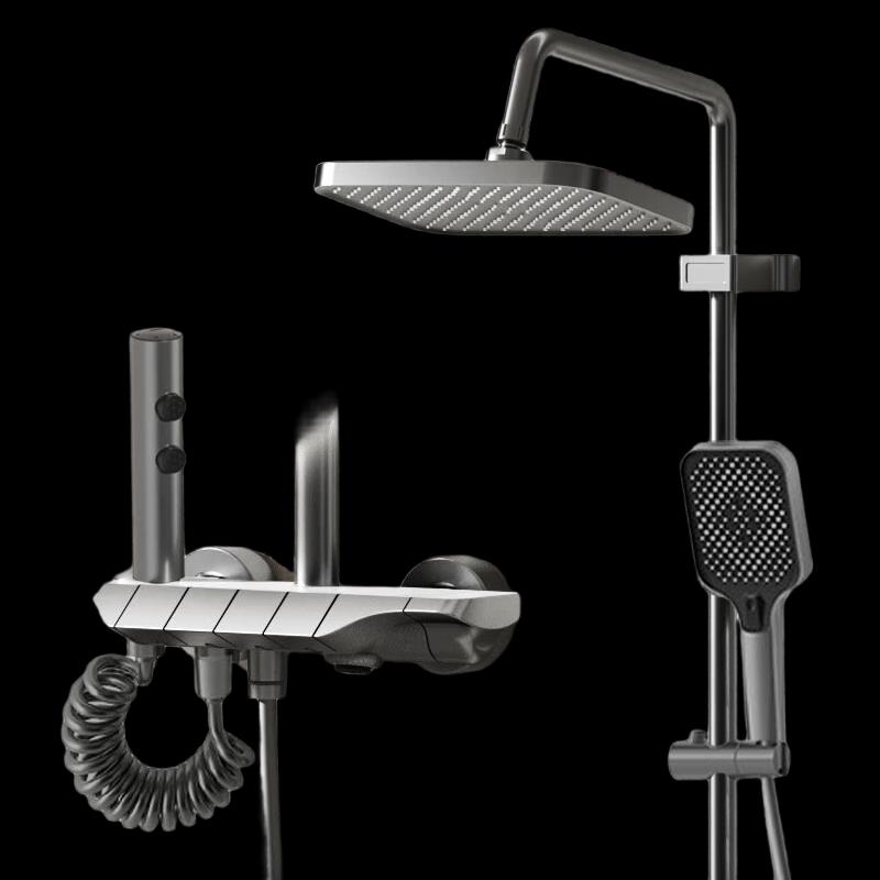 MDNG Gunmetal Grey Pressurized Brass Shower Set