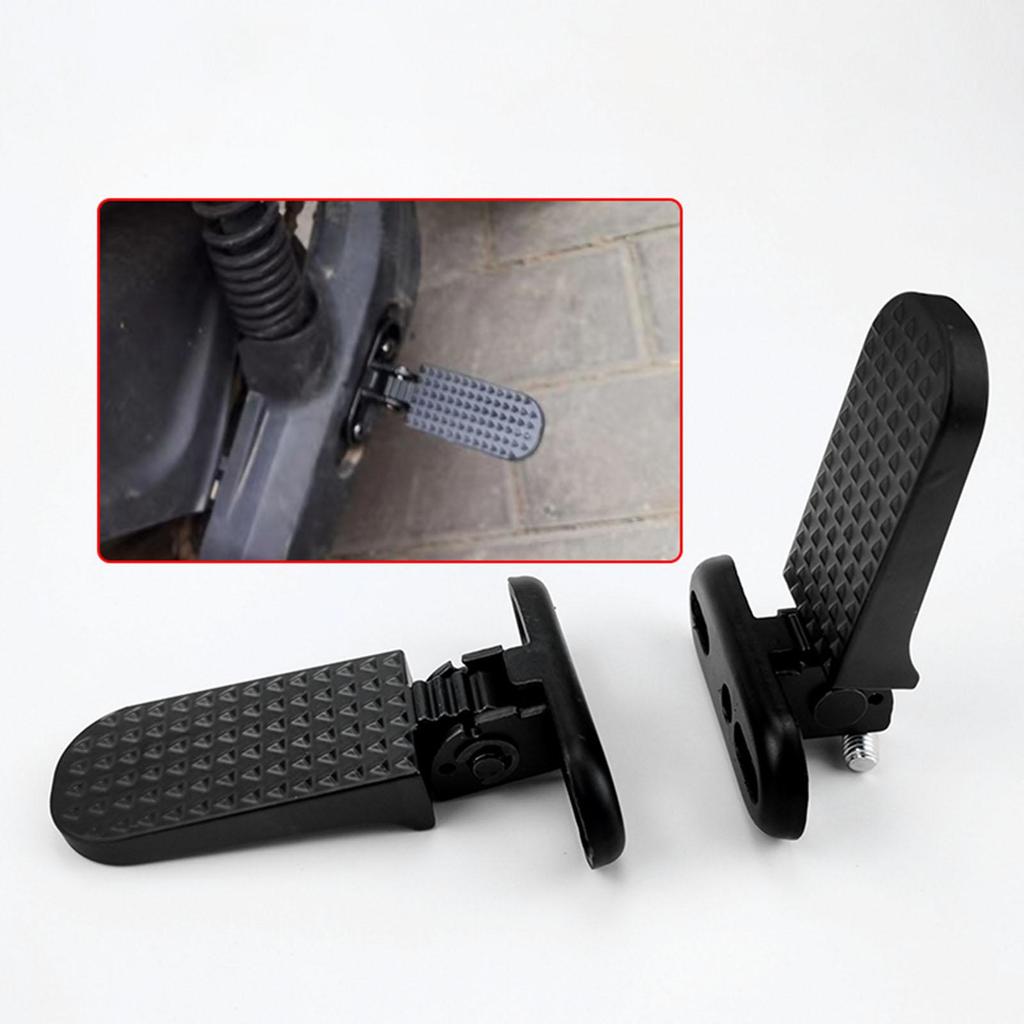 Rear Pedals Foot Plates Pedals, Non Slip Footboard Portable Pegs Folding Footrests for Electric