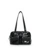 Double Pocket Brick Shoulder Bag In Black