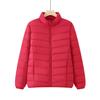 XL large size catty fat mother light down jacket new stand-up collar short white duck down warm jacket