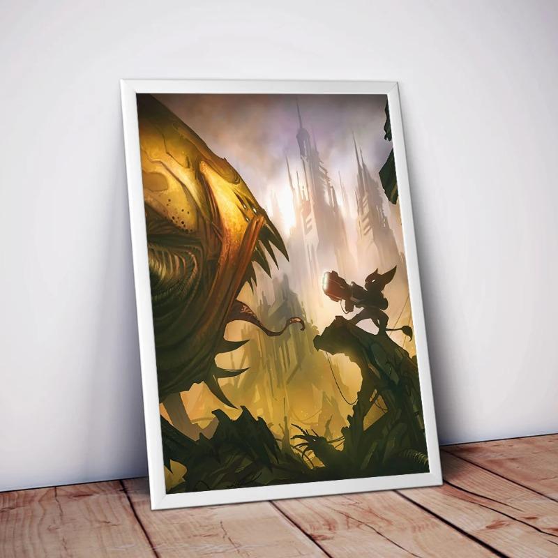 Ratchet N Clank Cartoon Fan Art Poster Canvas Painting Cartoon Kids Room Aesthetic Wall Decor Ratchet N Clank Anime Decoration