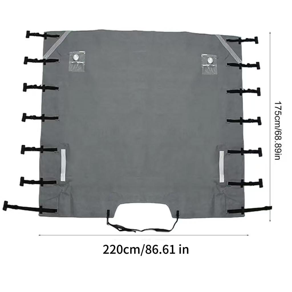 Universal Waterproof Oxford Fabric Front Towing Cover Protector - Durable Dustproof with Reflective Strips for RV/Camper/Caravan