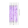 5pcs Pink Double-head Nail Art Dotting Pens Marbling Handle Manicure Tool