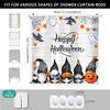 Halloween Shower Curtain Gnomes Pumpkins Ghosts Bats Spiders Happy Halloween Bathroom Decor Waterproof Fabric Festive Party