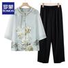 ROMON Women's Chinese Style Summer Short-Sleeve Shirt