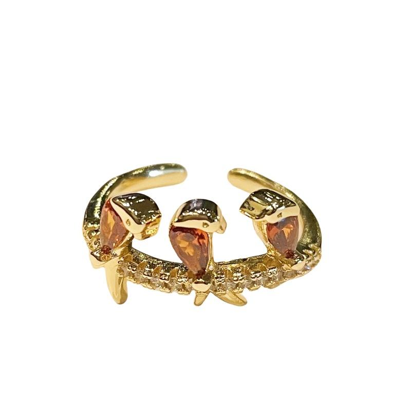 Personalized Niche Design Cross Open Ring High Sense Medieval French Retro Ring Women