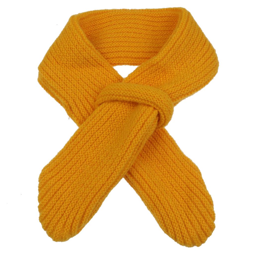 Children Cross Knit Scarf, Soft Solid Color Kids Winter Neck Warmer, Toddler Neck Collar Scarf