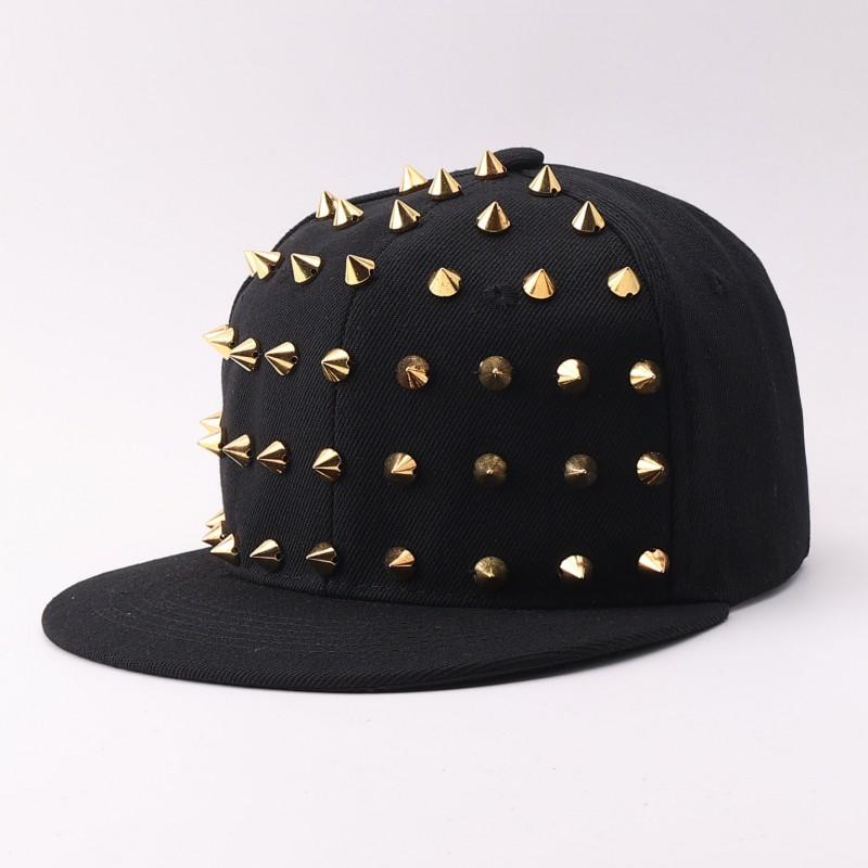 Rivet Baseball Cap Unisex Flat Brim Hip Hop Street Style Sun Hat Dance