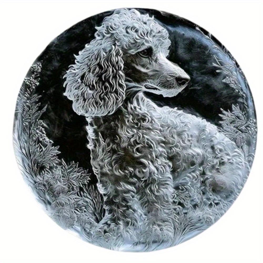 1 szt. 2d płaski okrągły drewniany znak- 20 cm sypialnia sztuczna rzeźba lodowa dekoracja okna wieniec znak dekoracja prezent Shih Tzu motyw dekoracja