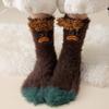 Kawaii Funny Winter Socks Cartoon Pattern Medium Tube Floor Socks Thickened Warm Tube Sock Winter Season