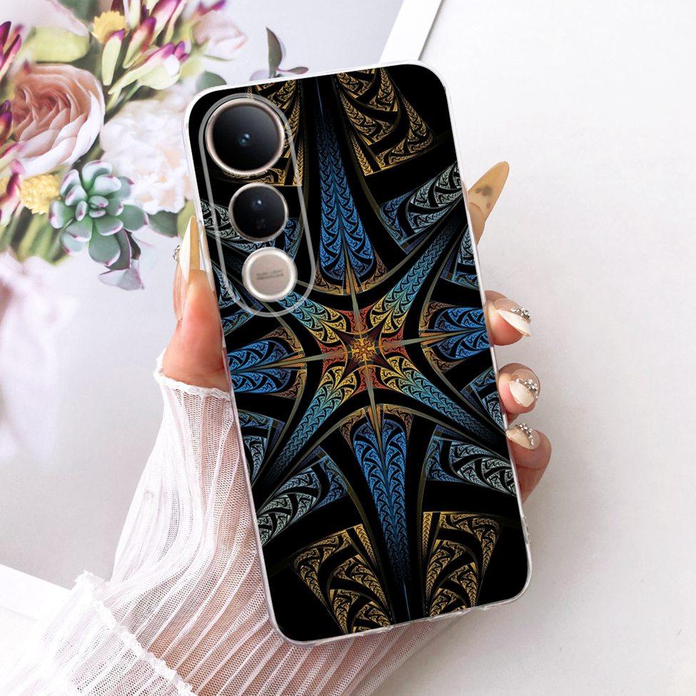 Clear Casing For Vivo V2440 Cover For Vivo V50 Lite 5G Case Cute Cat Fashion Butterfly 2D Painted Soft TPU