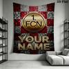 Name Custom 1.FC Nürnberg Logo Wall Tapestry Aesthetic Wall Hanging Printed Fabric Blanket Decorative Tapestries for Bedroom Living Room Home Decor