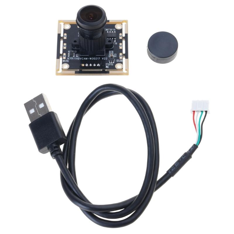 USB 1280x720 OV9732 Video Camera Module 1MP 60°/160°/180° Adjustable Manual-focus Lens Monitoring Module Plug and Use