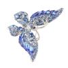 2pcs Exquisite Design Crystal Rhinestone Brooch Butterfly Corsages Brooch  For Women