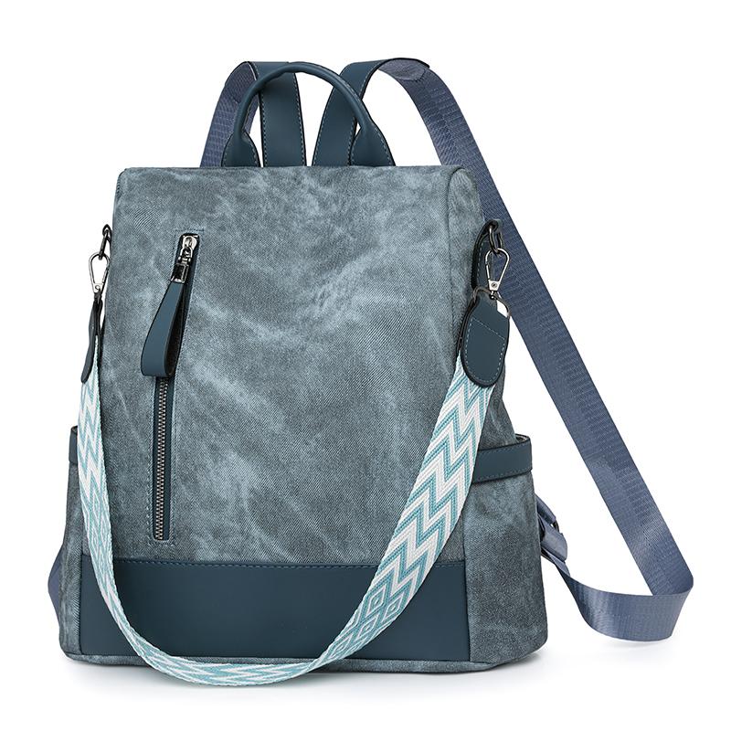 Plecak Damski Plecak o Dużej Pojemności z Miękkiej Skóry