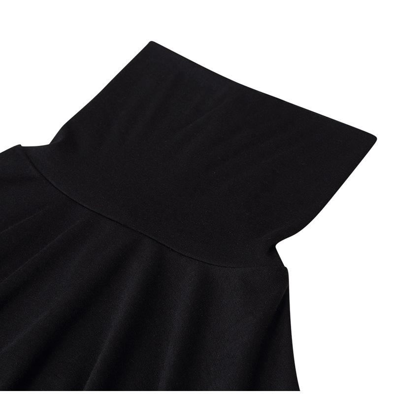 Podzimní a zimní pánské triko s dlouhým rukávem a vysokým výstřihem, jednobarevné