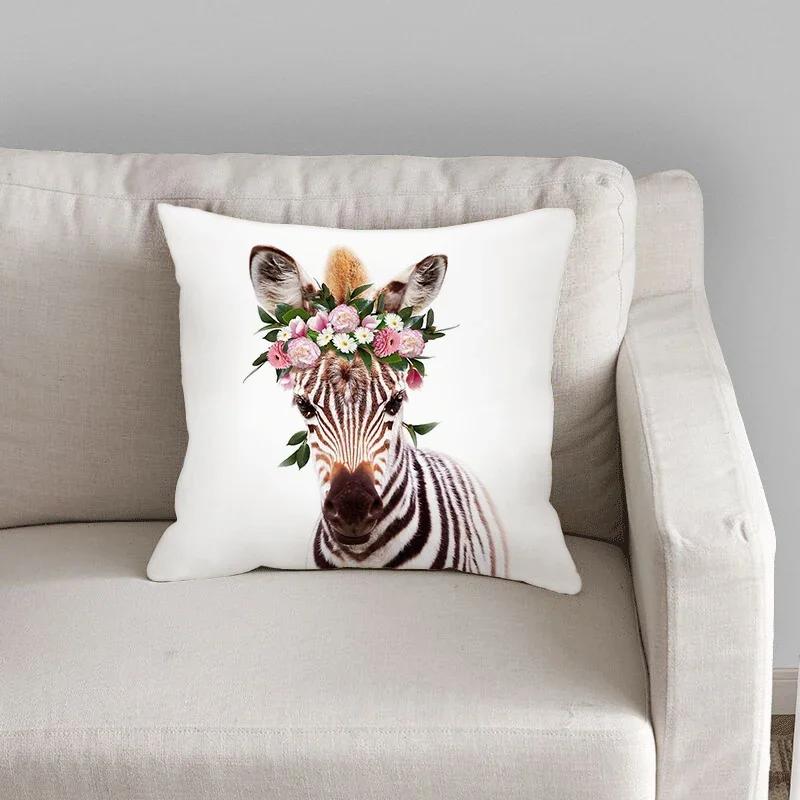 

Милая бархатная декоративная наволочка, чехол для подушки, домашняя подушка, цветок, кролик, диван, животное, 45х45 см 66x66cm