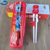 Disney 3D Cartoon Children's Stainless Steel Cutlery Set: Fork, Spoon, and Training Chopsticks