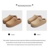 Unisex Waterproof Non-Slip Plush Indoor Cotton Slippers - Warm Full Coverage for Autumn/Winter.