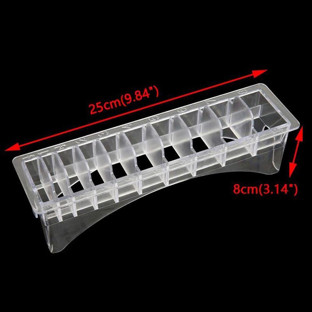 New 10 Grid Limit Comb Storage Box Universal Transparent Hair Clipper Organizer Large Capacity Salon Hairdressing Tools