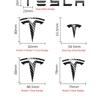 1 pièce ABS Emblème Capot Voiture Logo Capot Avant Badge Coffre Arrière Couvercle Volant Pour Tesla Modèle 3 Modèle Y Accessoires Auto