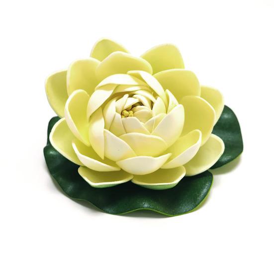 Floating Artificial Lotus Flowers with Lotus Leaf Realistic Faux Pond Plants Ornament for Lake Pool Aquarium Water Decoration