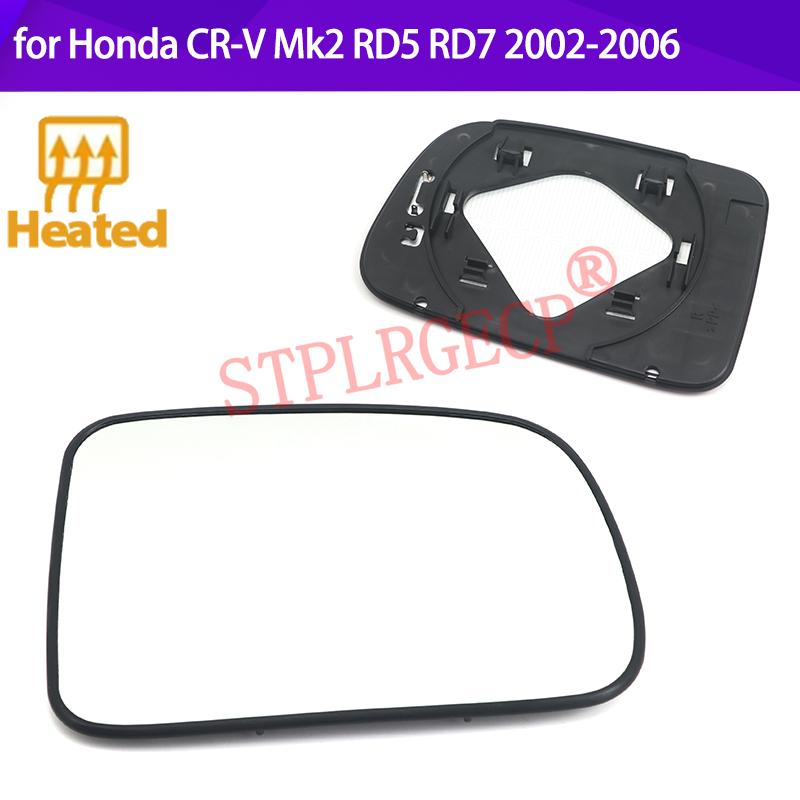 Stplrgecp Passenger Side Driver Side Left or Right Door Side Heated Wing Mirror Glass Lens for Honda CR-V Mk2 RD5 RD7 2002-2006