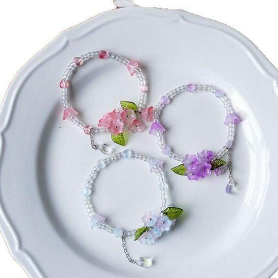 Elegant Mori Style Floral & Tassel Beaded Bracelet for Women Trendsetters