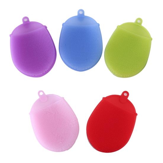 

Reusable Silicone Dishes Pans Fruit Cleaning Brush Home Kitchen Washing Scrubber