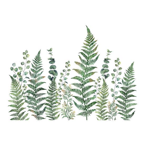 Fern Leaf Window Cling Pteridophyte Leaves Plants Static PVC Window Sticker Reusable