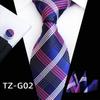 Plaid Formal Wear Men'S Tie Pocket Towel Cuff Three-Piece Set