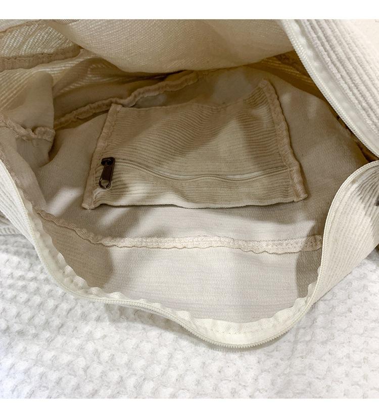 Leichte Cordtasche für Damen, einfarbig, Umhängetasche für Herren, Reise-Umhängetasche