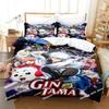 3D Printed Gintama Bedding Set Anime Gintoki Sakata Printed Bed Set Duvet Cover Pillowcase Bed Linen Sheet Quilt Cover Full Size