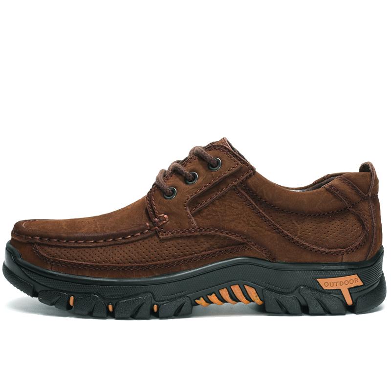 

Golden Sapling Retro Men s Shoes Genuine Leather Flats Male Work Safety Loafer Men Casual Shoe Classics Outdoor Footwear 48 темно-коричневого