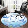 1PC Ocean Sea Creatures Non-Slip Floor Round carpet, Office, family, bedroom, Large Area Rug Indoor Rugs,  Durable Polyester-L0329