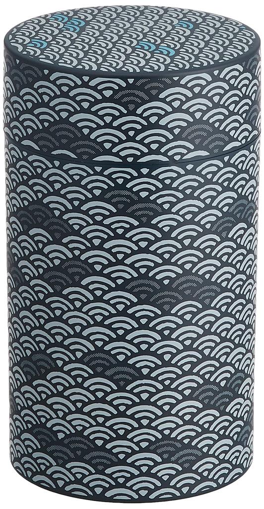 Tatsumiya Large Tea Caddy, Seigaiha Pattern, 36541