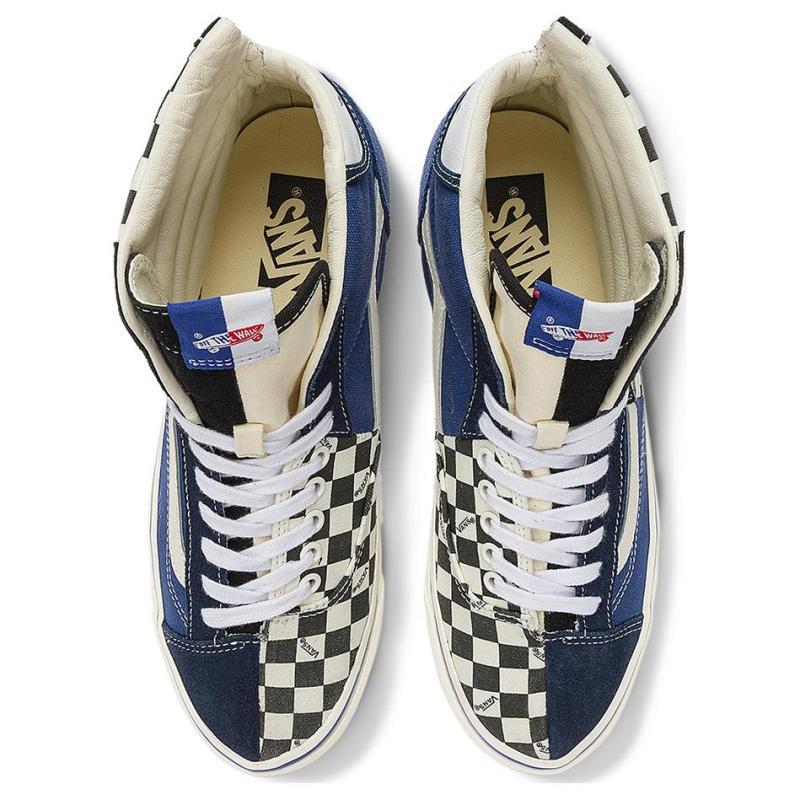 Vans Premium Clash The Wall 'Checkerboard Black Blue' Sneakers VN000CNKBKC