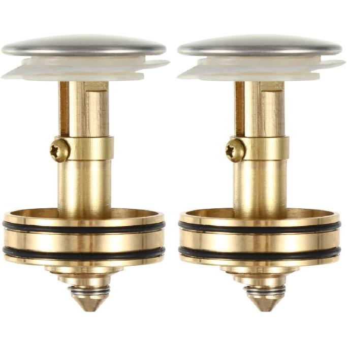 Gadpiparty 2 Pcs Bounce Drain Filter Sink Core Strainer for Bathroom and Kitchen Wash Basin Plug Prevent Hair Residue Blockage 2.36X2.75 Inch