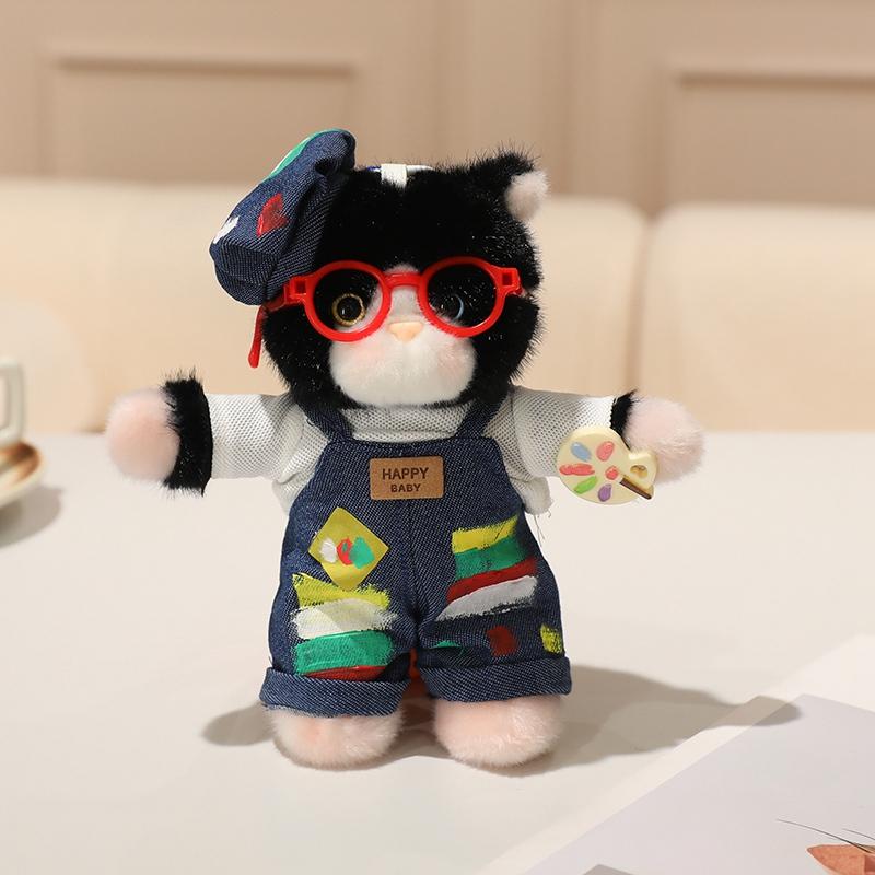 18cm Plush Cat Soft Plush Doll Pocket Design for Cat Lovers Kawaii Birthday Holiday Gift Soft Toy