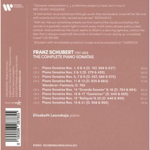 Elisabeth Leonskaja - Schubert: The Complete Piano Sonatas, Wanderer Fantasy [COMPACT DISCS]