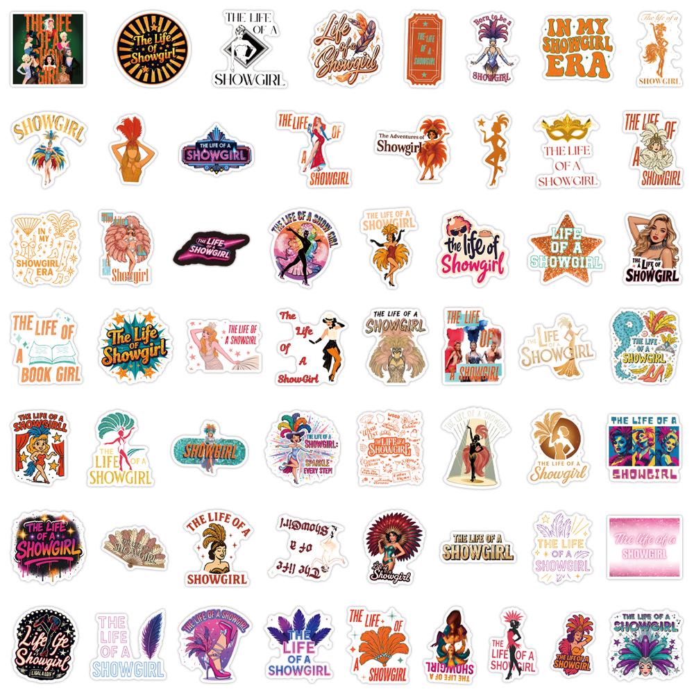 55 Cartoon Showgirl Taylor Stickers: Waterproof Decals for Stationery, Water Bottles, and Laptops