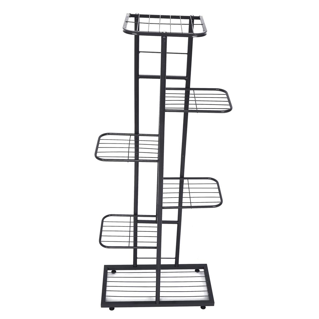 6 Etagen Blumen Pflanzen Töpfe Ständer Pflanzgefäß Ausstellungsregal für Innen Außen Gartendekoration Dunkelgrau