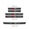1/4/5Pcs Carbon Fiber Leather Car Door Sill Protector Strip For Mitsubishi Lancer Ralliart ASX Mirage Pajero Xpander Attrage