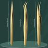 1pcs Anti-static Straight Eyelash Extension Tweezers Industrial Precision Curved Straight Lash Eyebrow Tweezers Makeup Tools