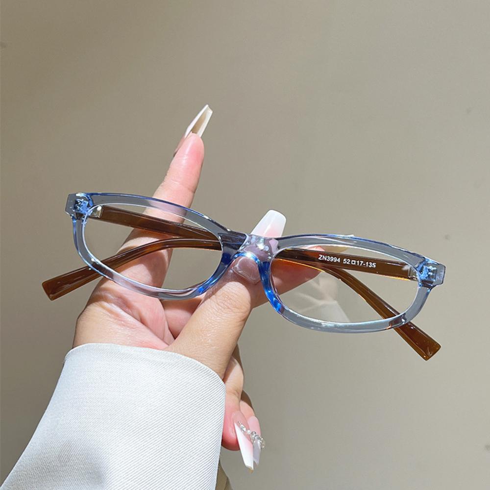 Blue Light Blocking Glasses High-Transmittance Fashion Clear Lens Glasses Small Oval Eyewear Trendy Retro Hip Hop Glasses