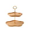 Bamboo & Wood Tiered Snack Tray